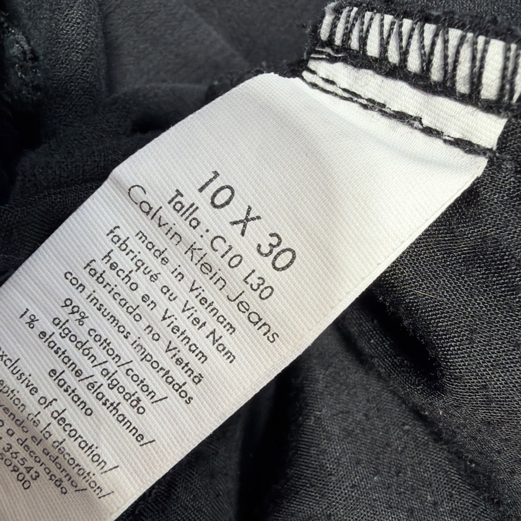 Calvin Klein Womens Corduroy Dress Pants Black Size 10 Straight Leg Trousers