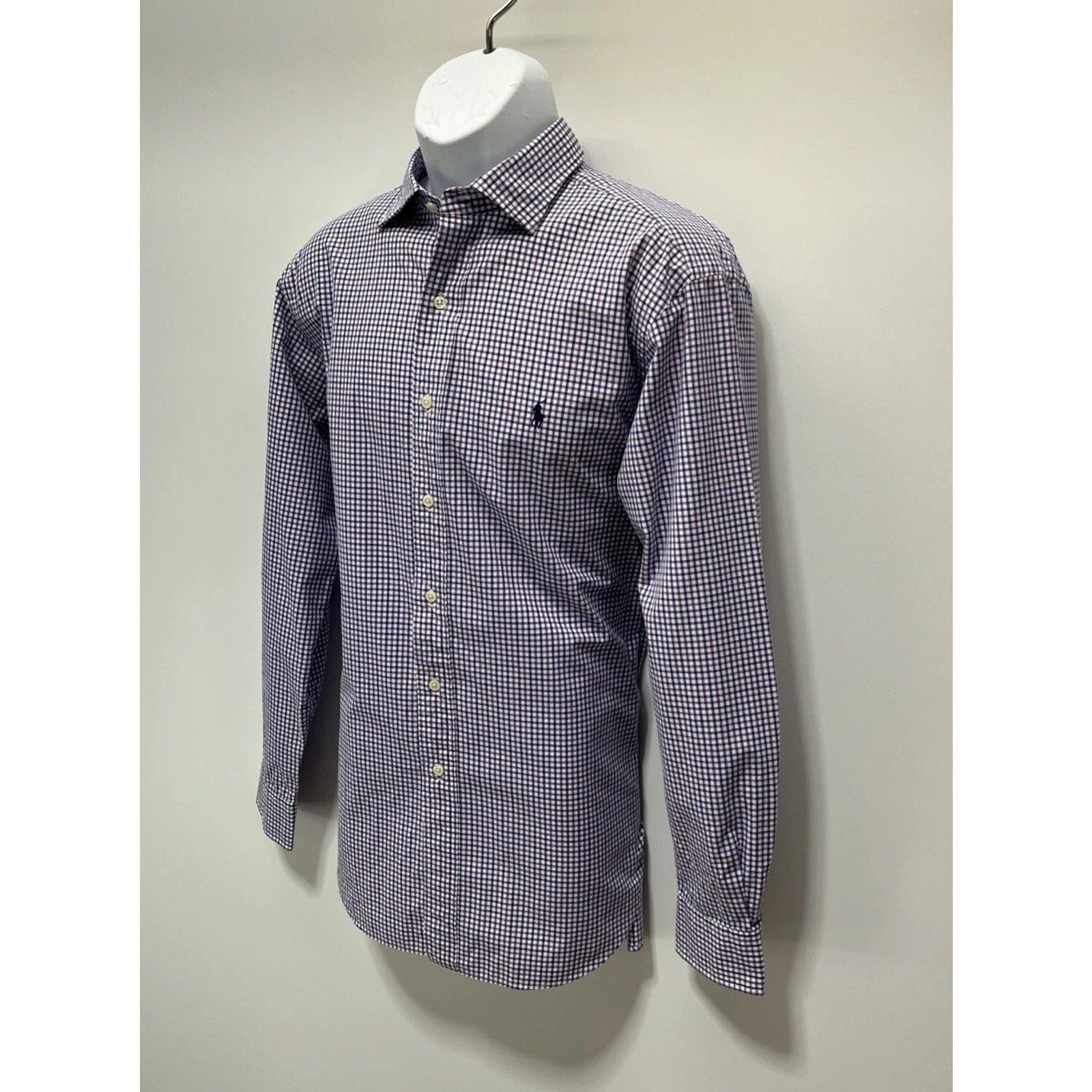 Polo Ralph Lauren LS Shirt Mens Stanton Classic Fit Gingham Button Down L