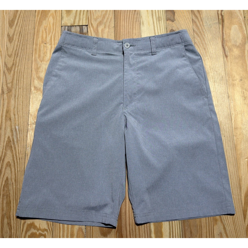 Jack Nicklaus Stretch Comfort Waistband Flat Front Gray Golf Shorts Size 30