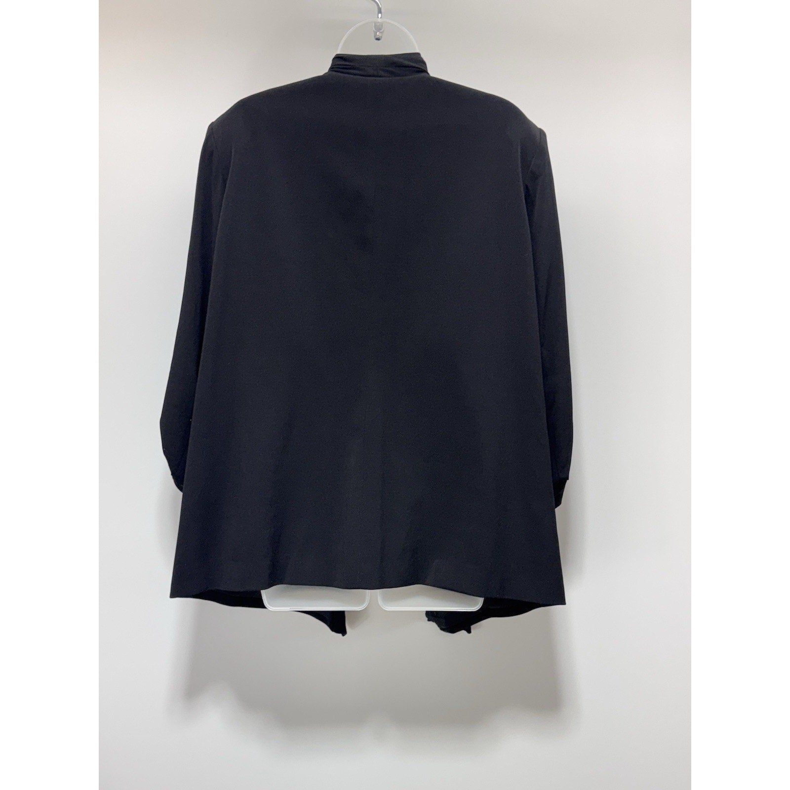 CALVIN KLEIN Solid Black Drape Formal Open Jacket Women’s Size 1X
