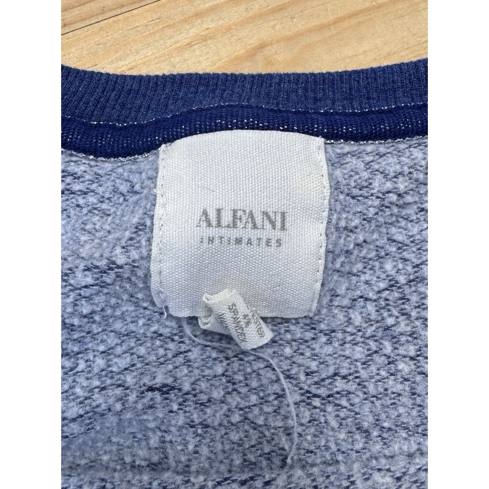 Alfani High Low Pajama Tunic Top Navy Blue Sleepwear Sleepshirt Women’s Size XS