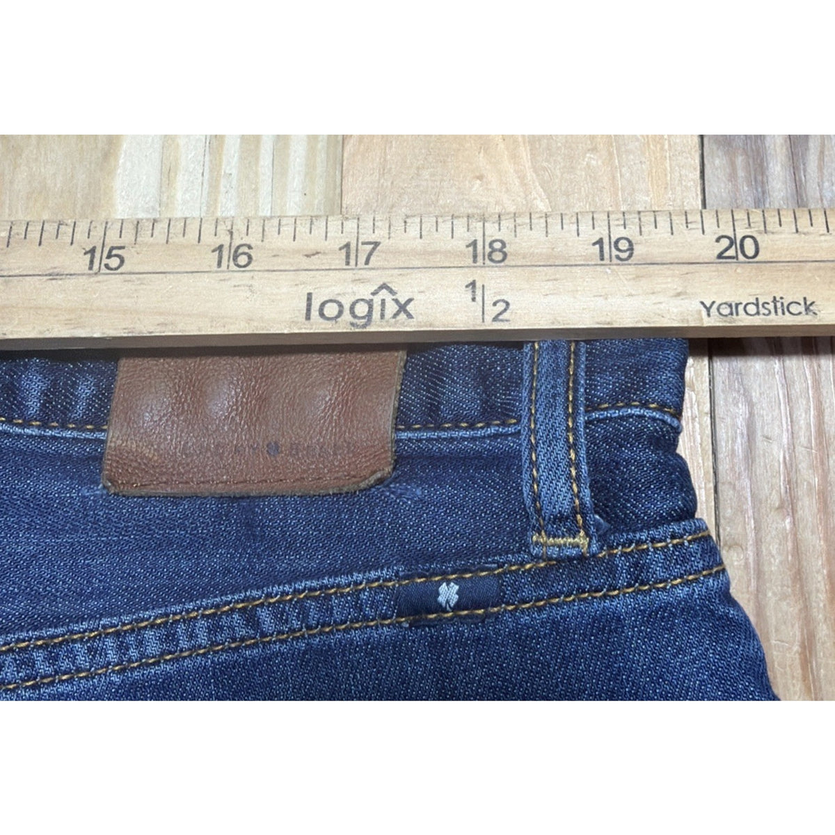 Lucky Brand 181 Relaxed Straight Jeans Mens 38x30 Dark Wash Stretch Denim