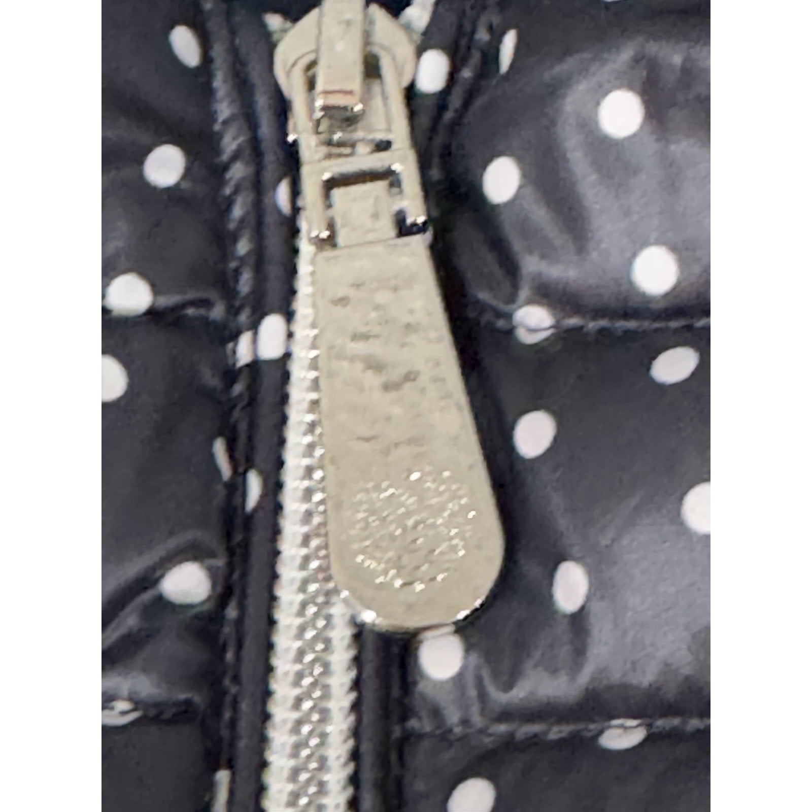 Vince Camuto Polka Navy Blue Women's Zip Up Quilted Casual Vest M/M