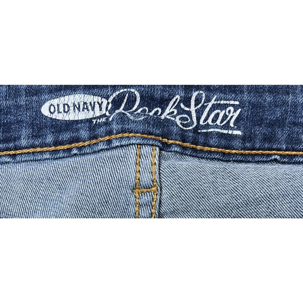 Old Navy The Rockstar Skinny Ankle Zip Blue Denim Jeans Women's Size 6 R