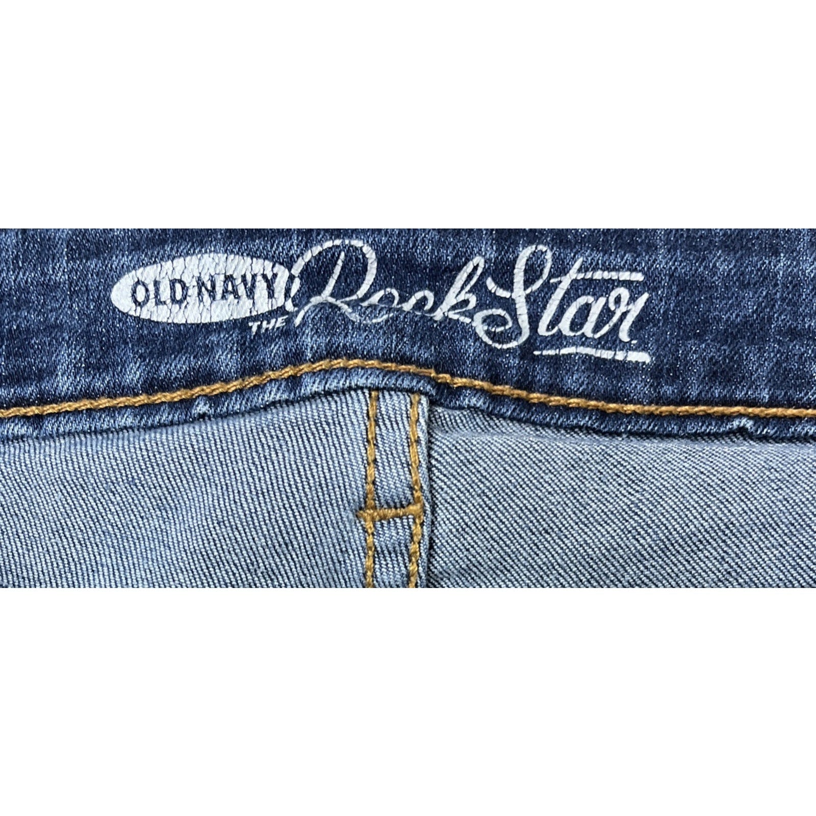 Old Navy The Rockstar Skinny Ankle Zip Blue Denim Jeans Women's Size 6 R