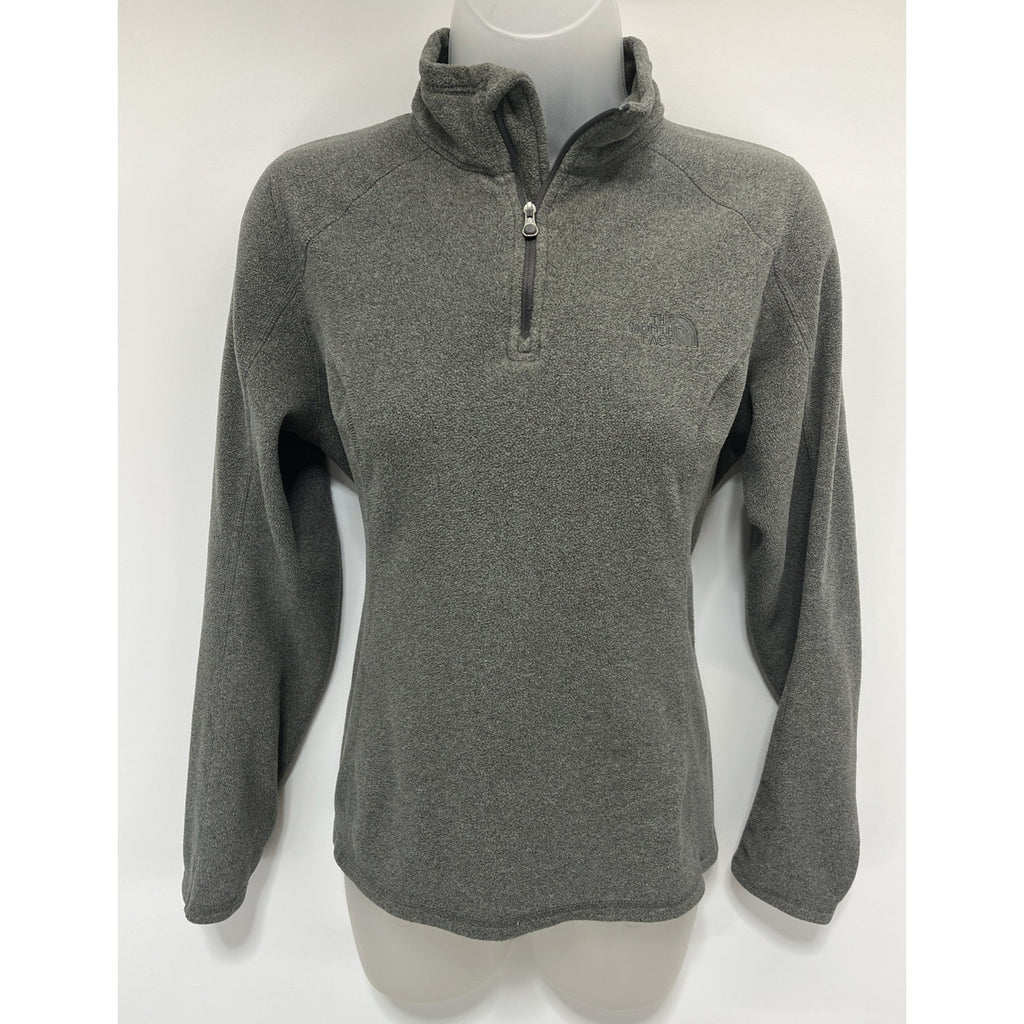 The North Face Jacket Womens S Gray Fleece Pullover 1/4 Zip Outdoors Hiking