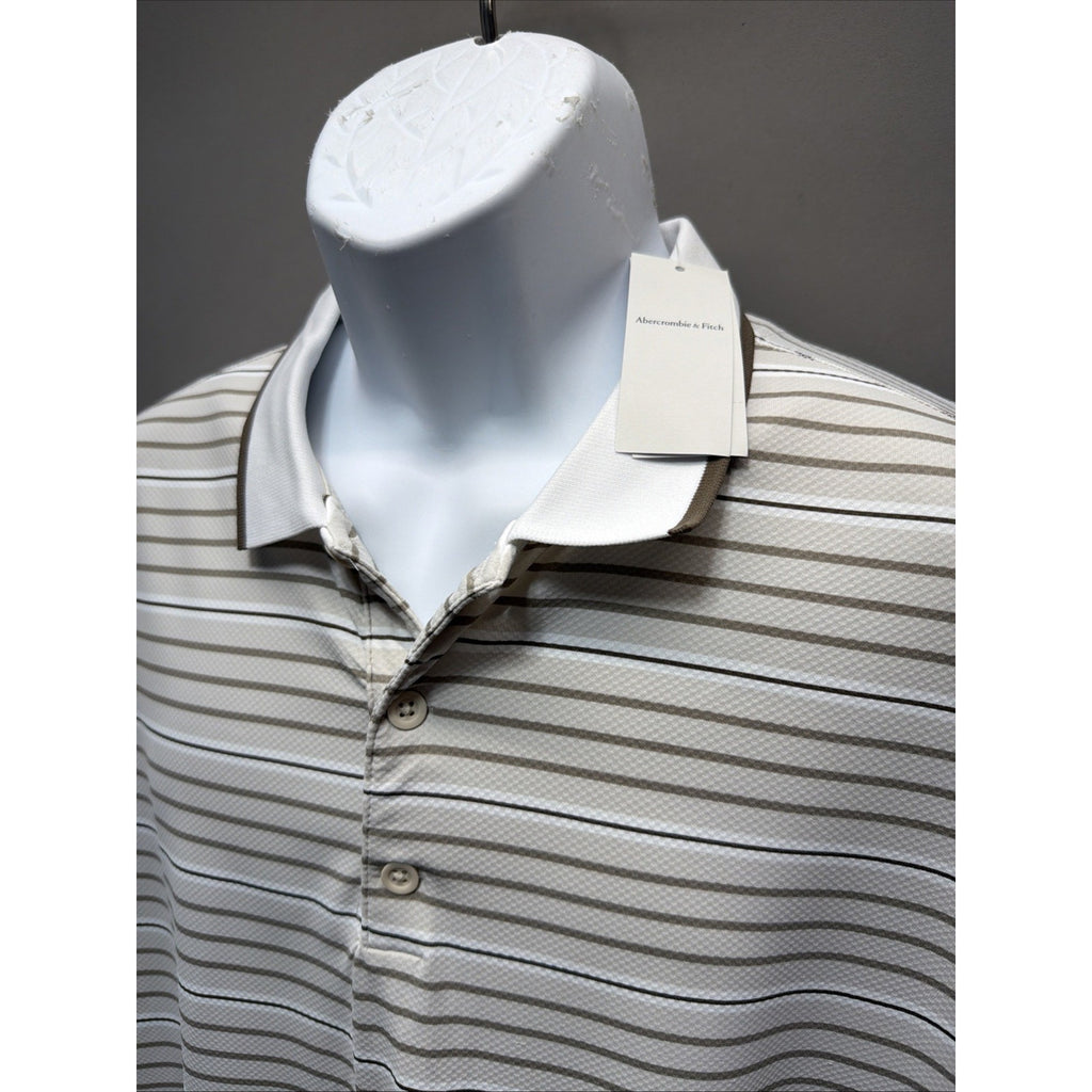 Abercrombie & Fitch Soft A&F Air Knit Polo Striped Size XL Preppy Casual New