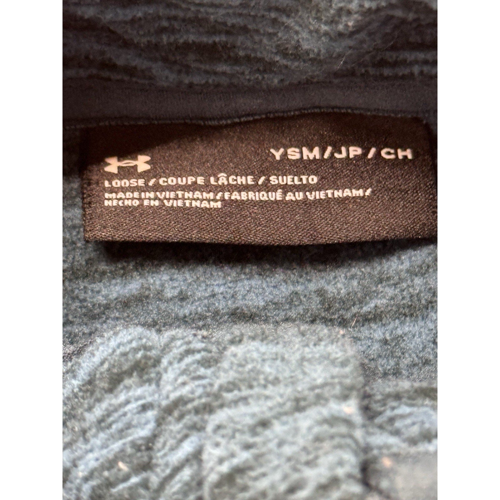 Under Armour Boys 1/4 Zip Pullover Fleece- Size YS- Varsity Blue Twist