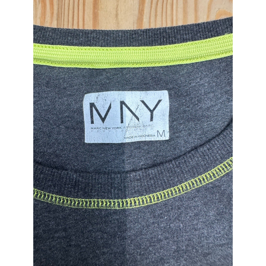 Marc New York Performance Long Sleeve Sweatshirt Women’s Medium Black/Gray/Yello