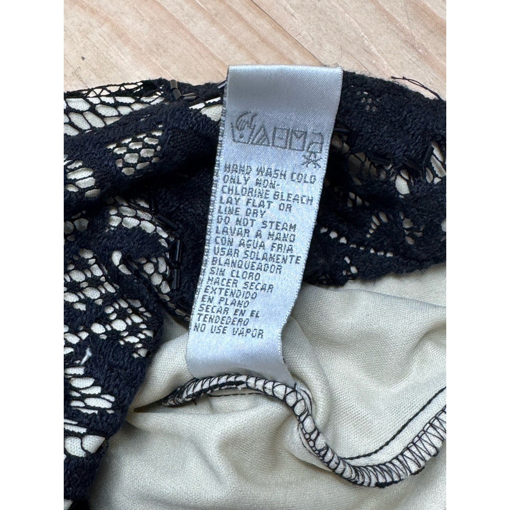 David's Bridal Sleeveless Black Lace Beaded Dress Size 16