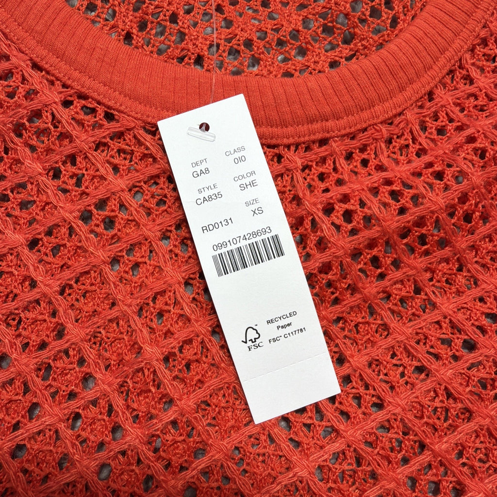 J.CREW Beach Crotchet Tank in Bright Orange Size XS NWT