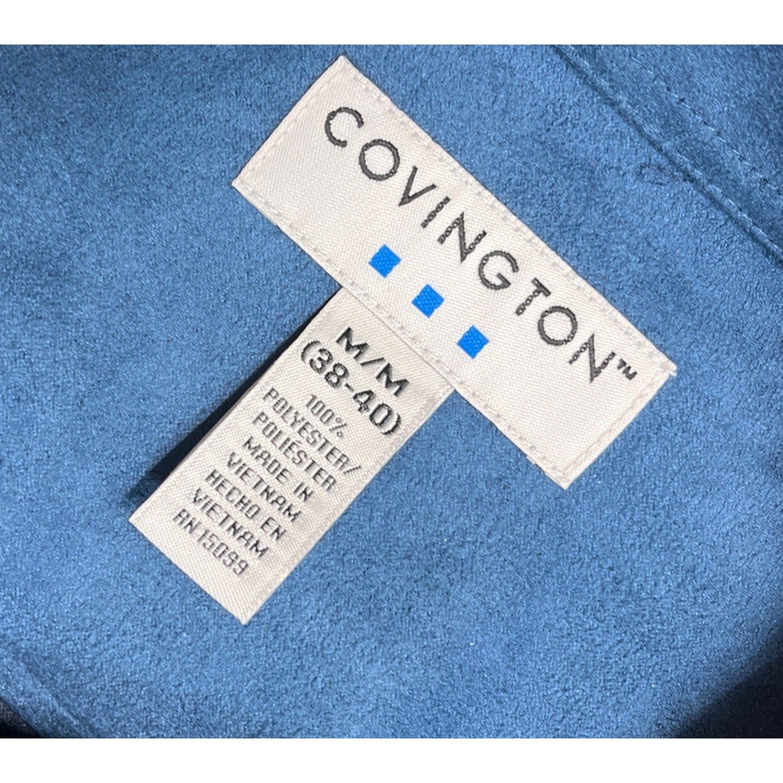 NWT Men’s Covington Dark Blue Ultra Faux Suede Shirt M