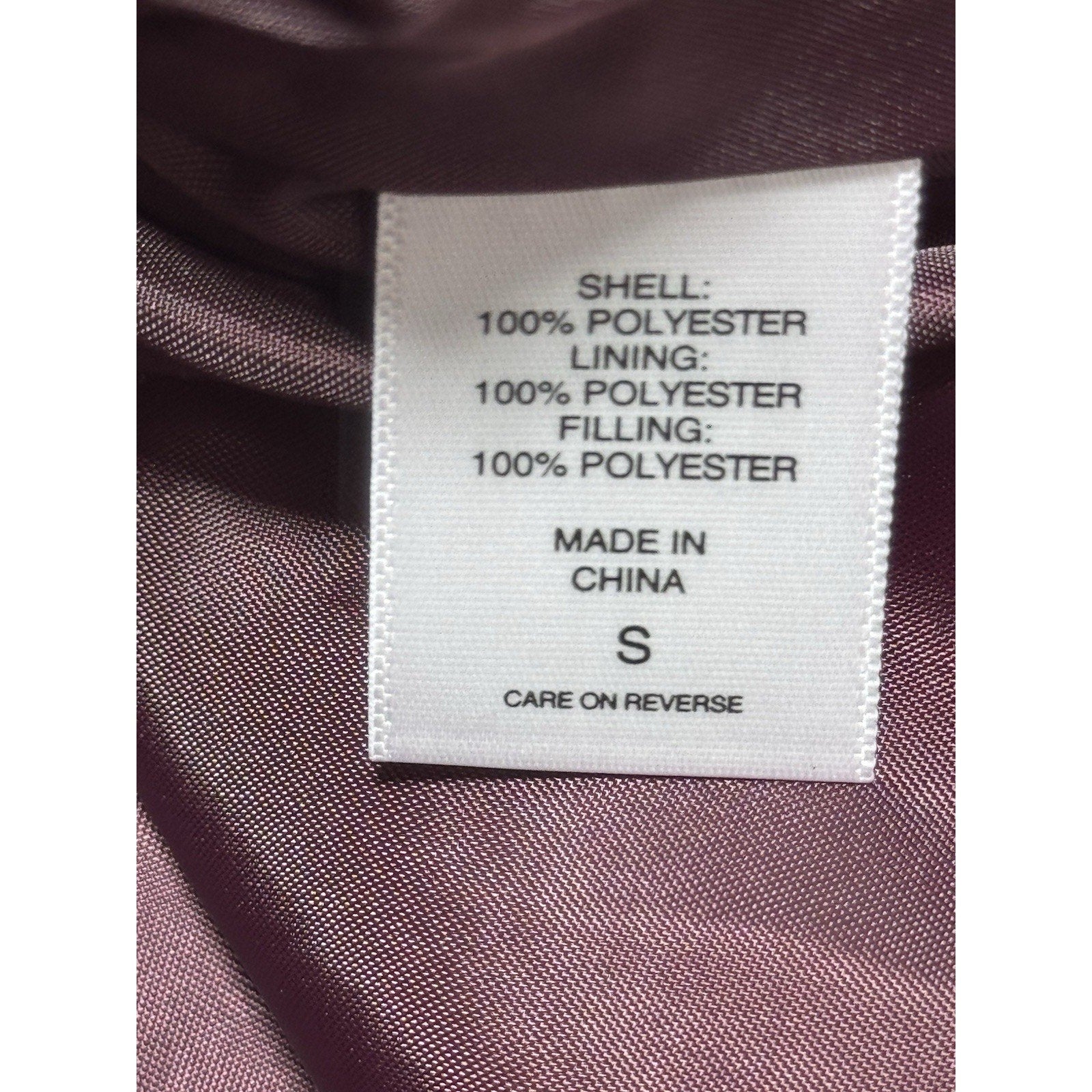 NY & Co New York & Company Quilted Puffer Vest Womens Small Burgundy Zip Pockets