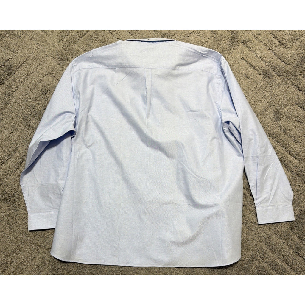 Emidio Tucci 100% Cotton Light Blue Classic Oxford Dress Shirt Size 9 NWT