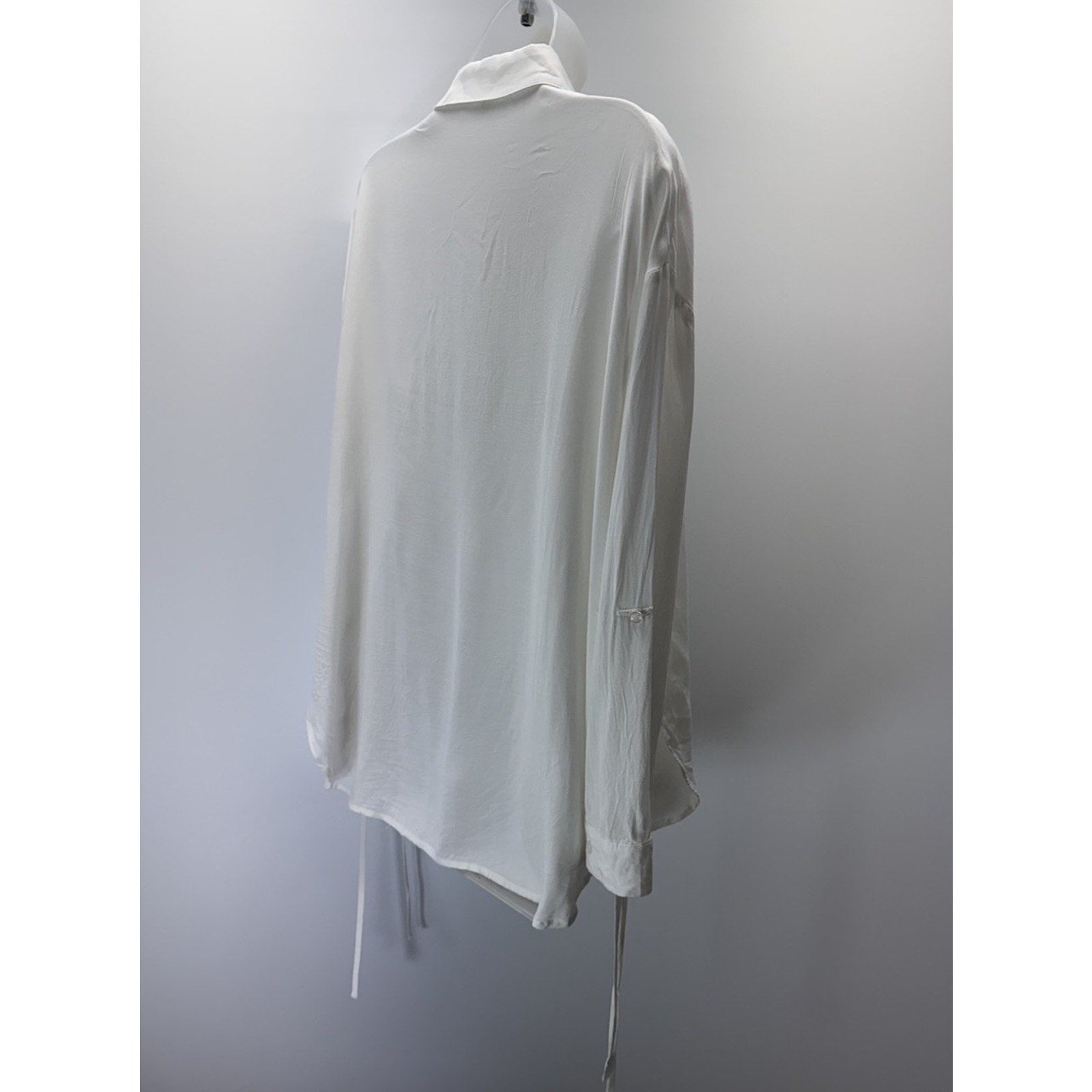 UMGEE USA White Side Laced Sz M Button Up Tunic Shirt