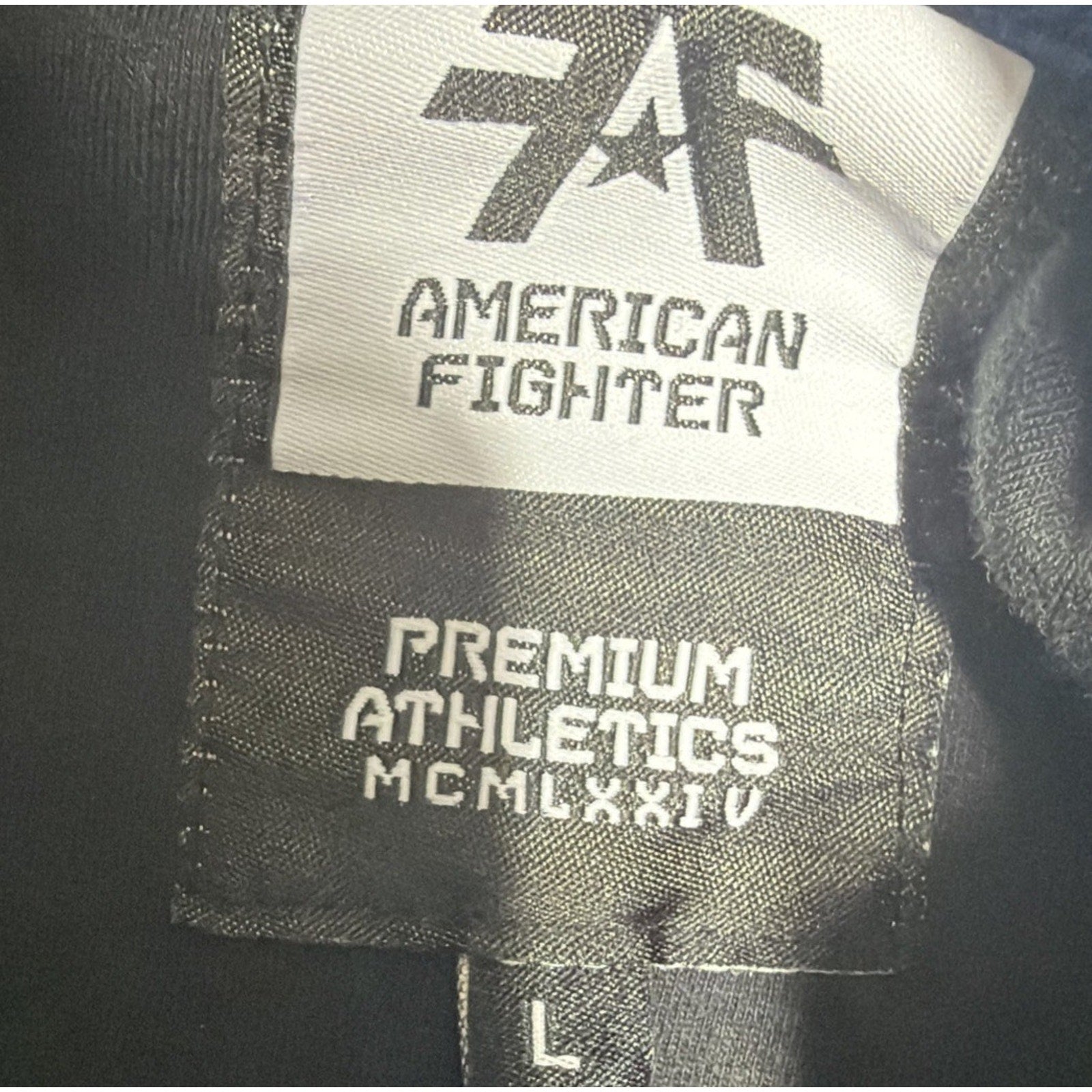 AMERICAN FIGHTER Premium Linear Men's ZIP UP HOODIE Jacket Biker MMA Size Large