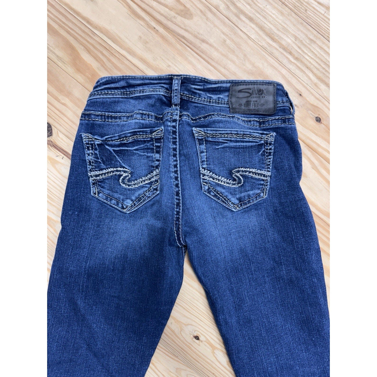 Silver Jeans Womens 25x29 Blue Denim Tuesday Slim Bootcut Western Stretch Alter