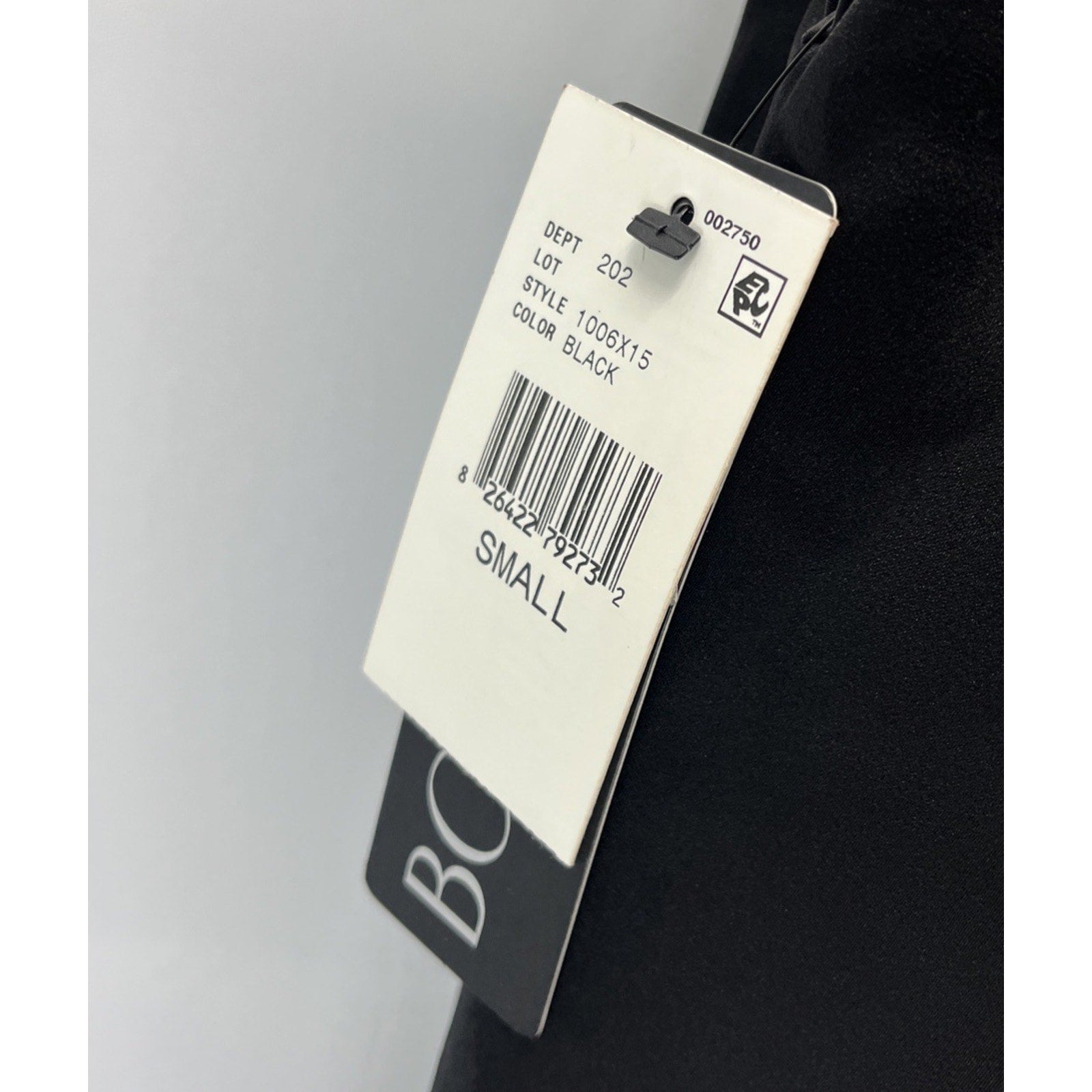 NWT BCX Women's Black Satin Triangle Cutout Blouse Top Size S