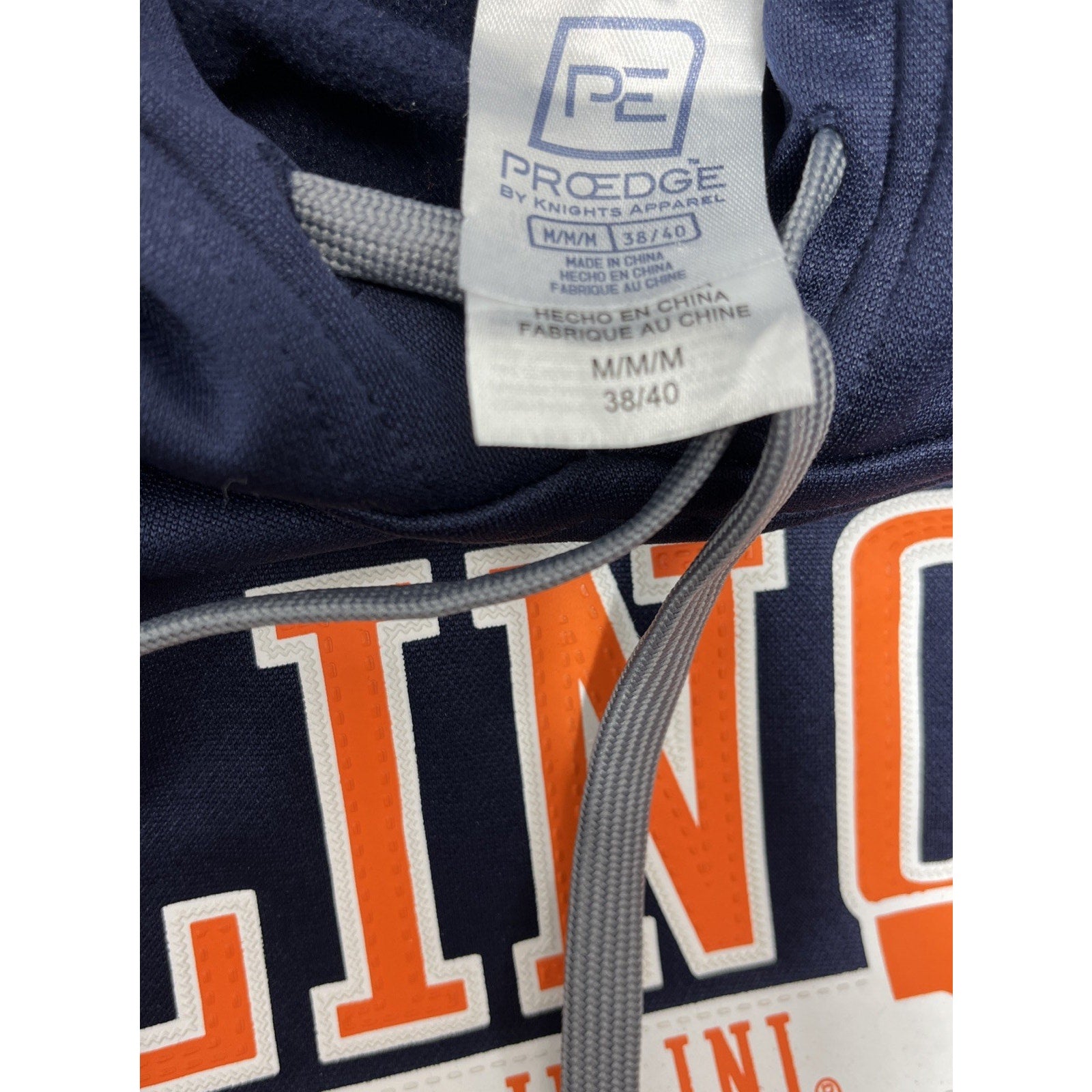 Pro Edge Illinois Fighting Illini Sweatshirt Adult Blue Hoodie Size Medium EUC