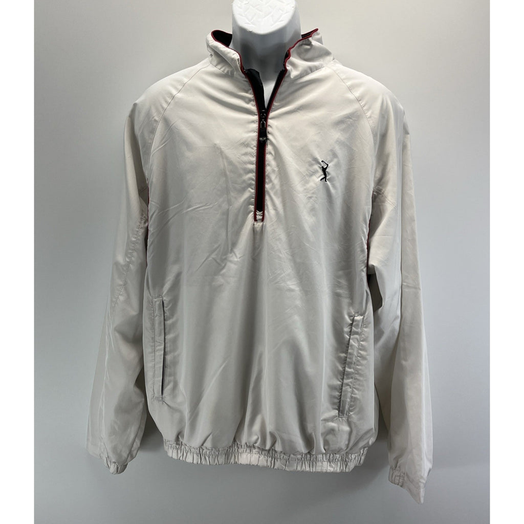 PGA Tour Signature Collection Mens Golf Jacket Size Large White Full Zip L