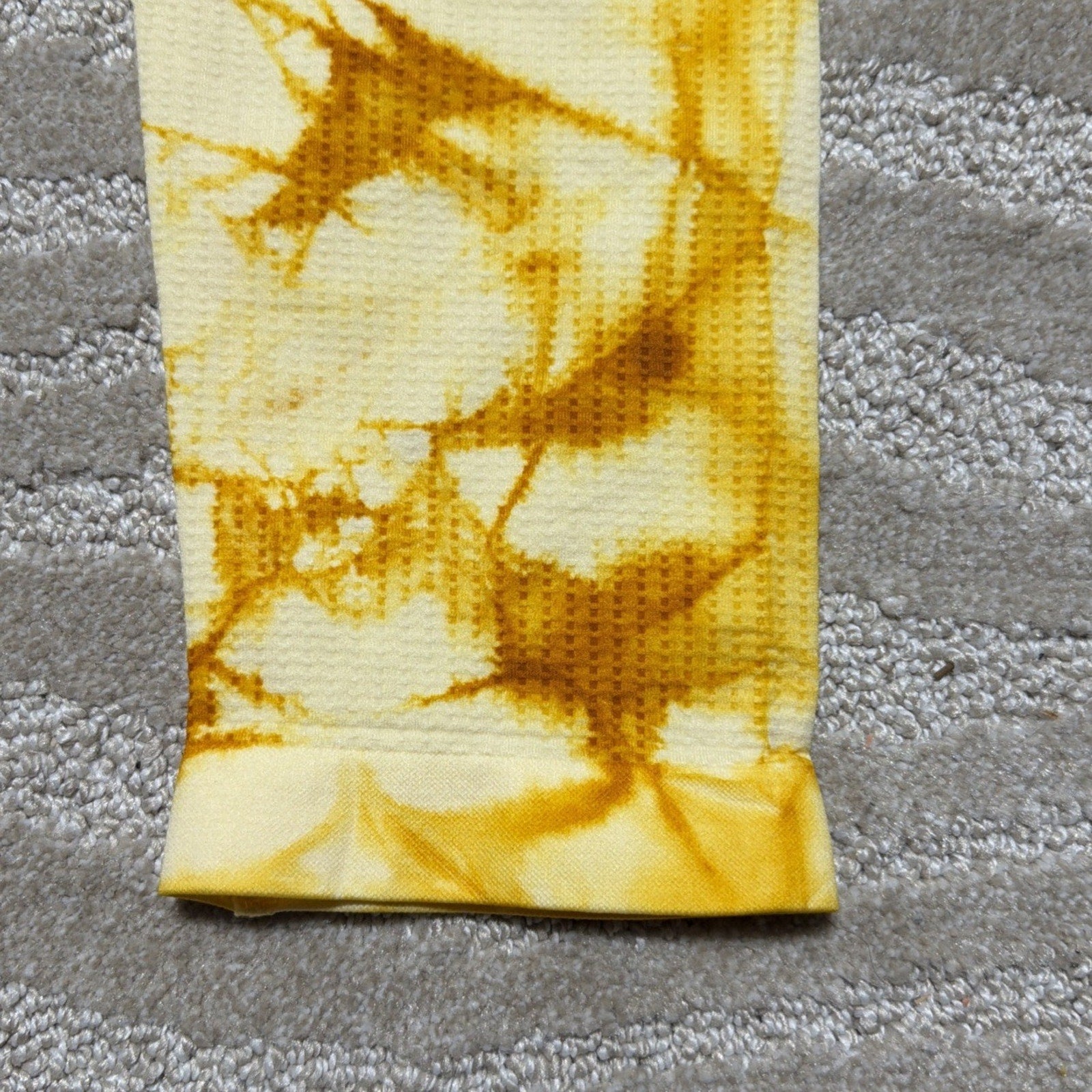 LISM Wear Tie Dye Leggings Women’s Large Yellow Gold High Waist Yoga Pants NWT