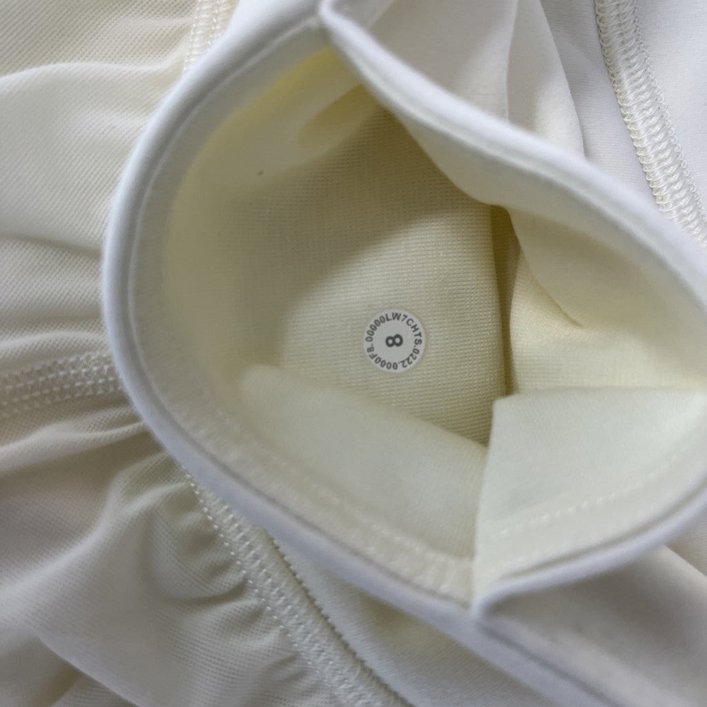 Lululemon Nulu and Mesh High-Rise Yoga Short 3.5" Shorts Ivory Cream Size 8