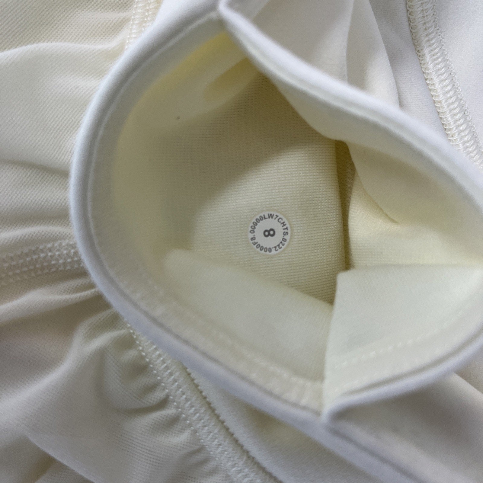 Lululemon Nulu and Mesh High-Rise Yoga Short 3.5" Shorts Ivory Cream Size 8