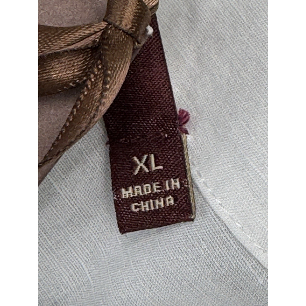 Tea White Gray Embroidered Linen Tunic Top Side Slits Women’s Size X-Large Boho