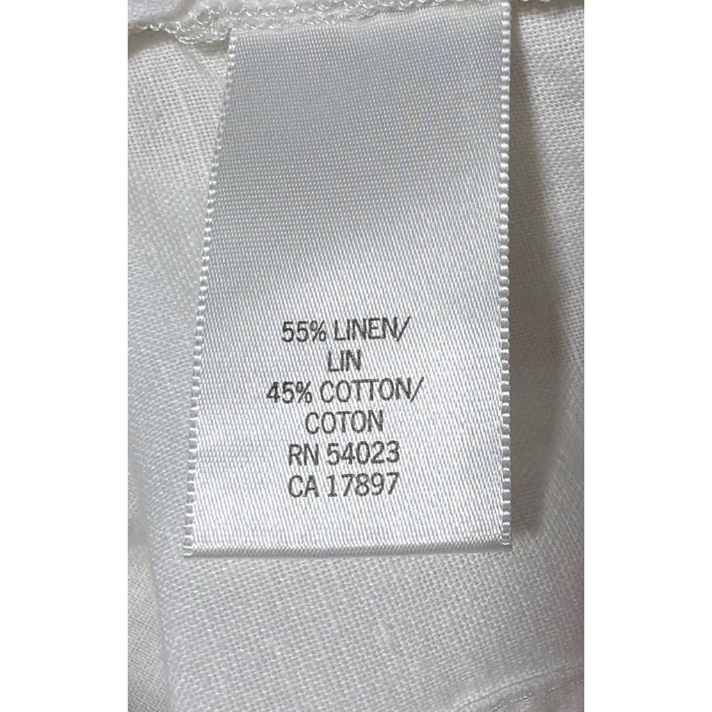 Banana Republic Martin Fit Linen Blend Belted Pants White Size 4 Beach Summer