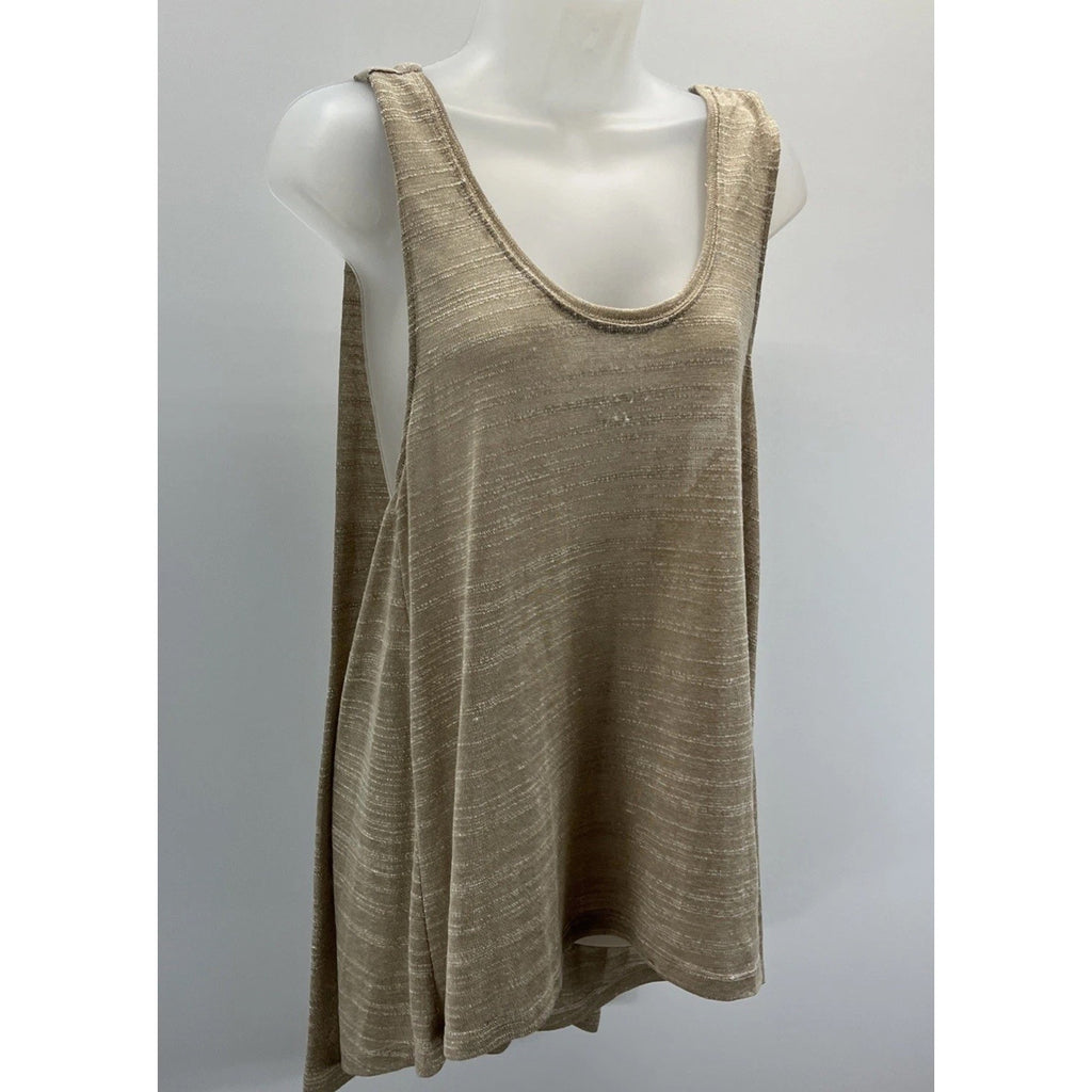 UMGEE Womens Sleeveless Top Tan Cotton Blend Size Small