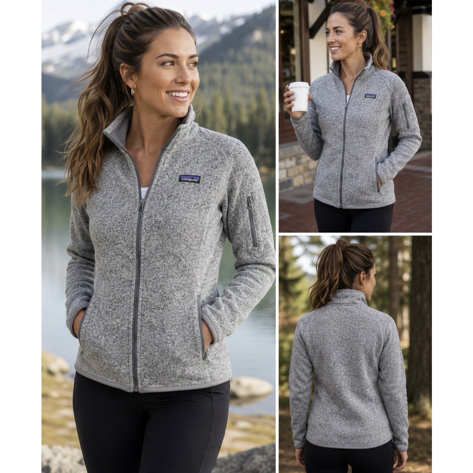 Patagonia Womens - Better Sweater Fleece Full Zip Jacket - Birch White Size M