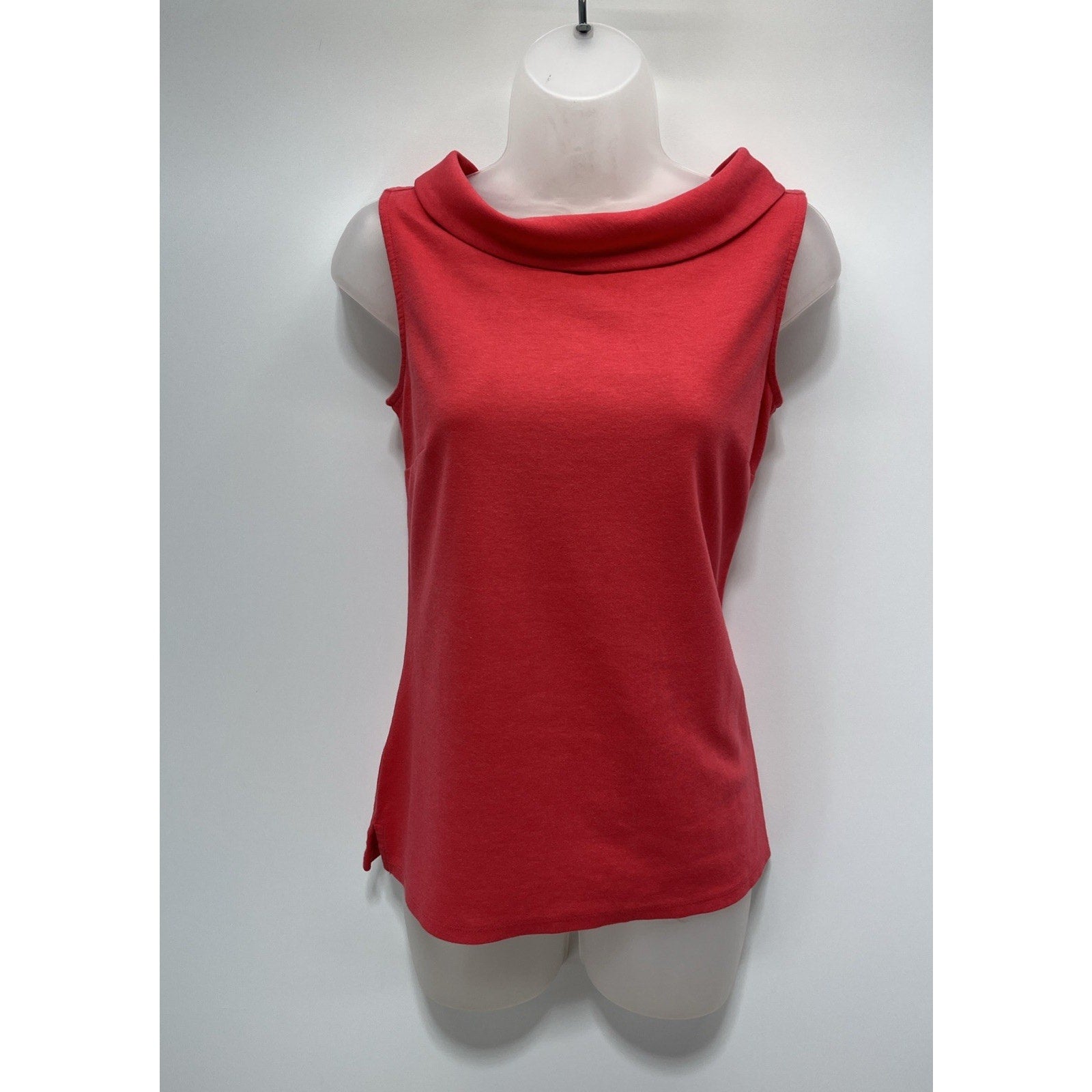 Talbots Sabrina Ponte Shell Cowl Neck Sleeveless Top Size XS Pink