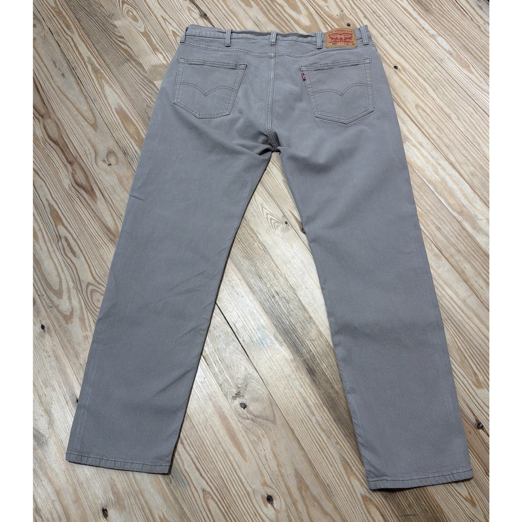 LEVIS 505 Red Tab Men 40x32 Regular Fit Straight Leg Beige Cotton Denim Jeans