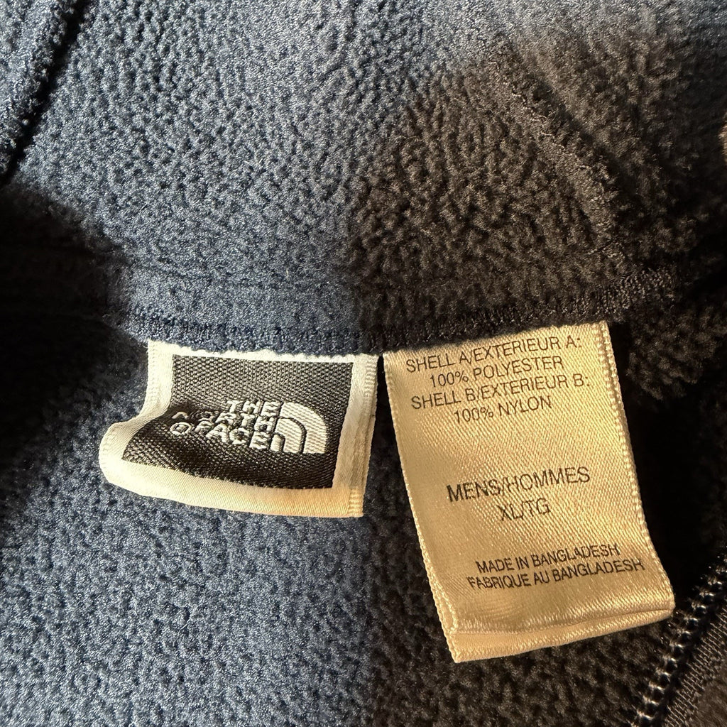 The North Face TKA 100 Men’s XL 2006 Blue Hooded Fleece 1/4 Zip Kangaroo Y2K