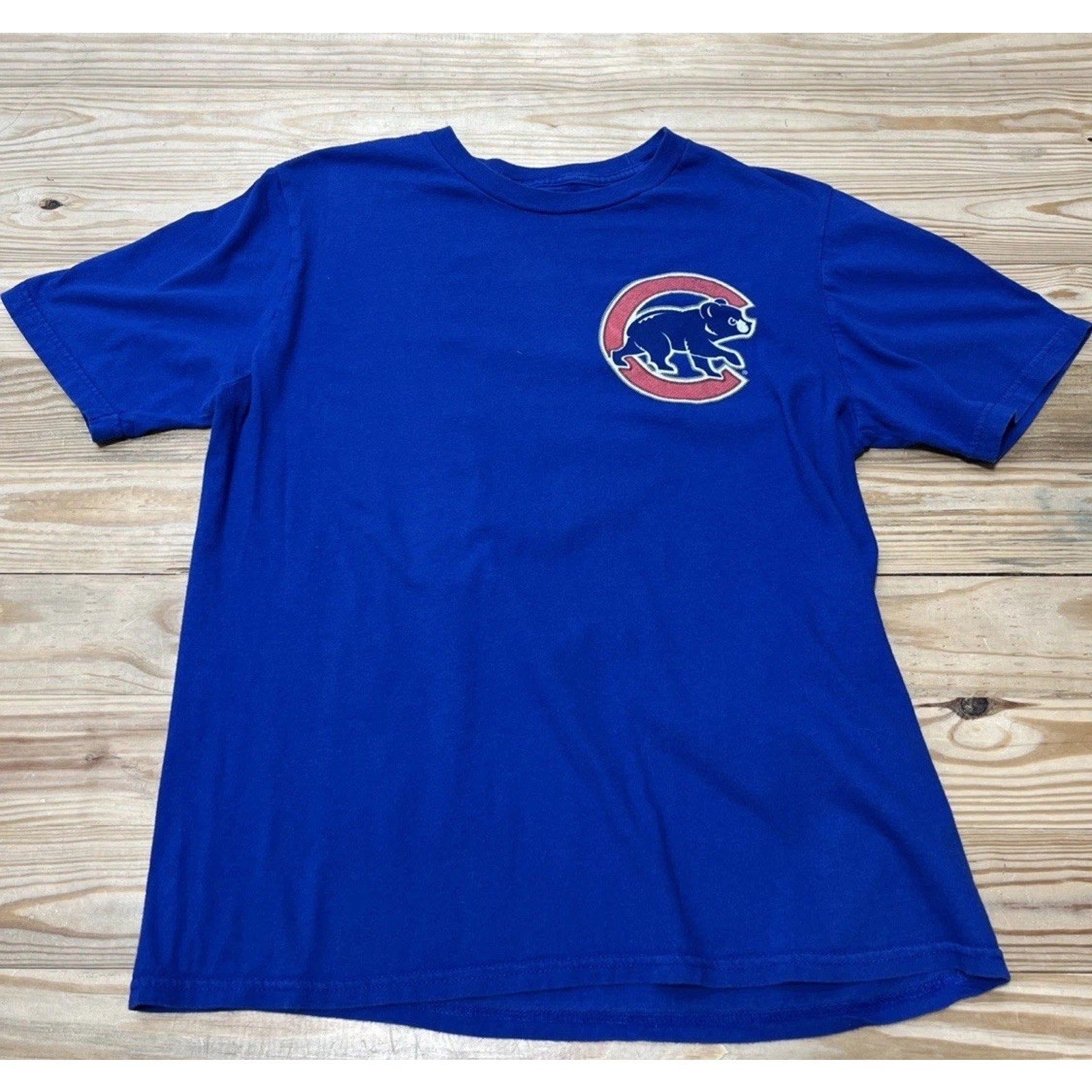 Chicago Cubs #9 BAEZ Majestic Youth Tshirt Baseball Blue Sz XL