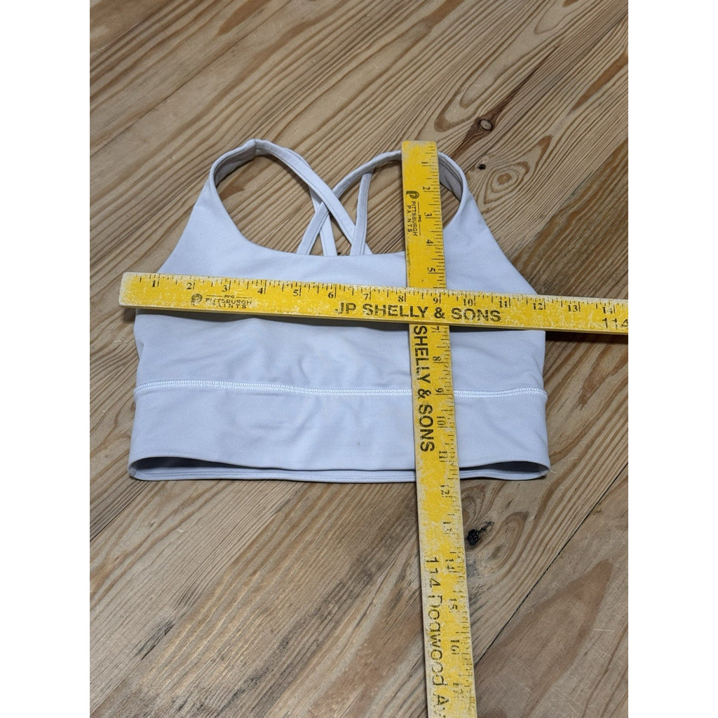 Lululemon Energy Longline Bra Light Gray Medium Support A Cups Women’s 4