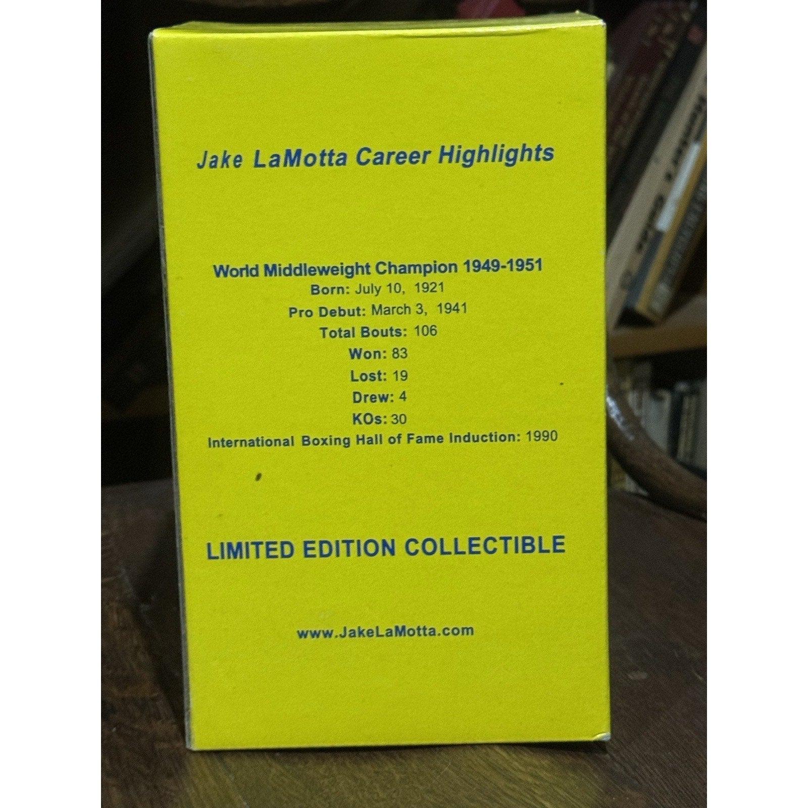 Jake LaMotta Raging Bull Limited Edition Bobblehead 2003 ASI Boxed Numbered