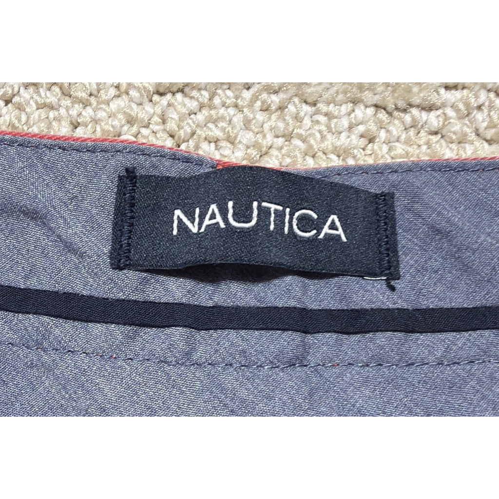 Nautica Deck Shorts Mens 38 Salmon Pink Classic Fit Stretch Chino Casual Summer