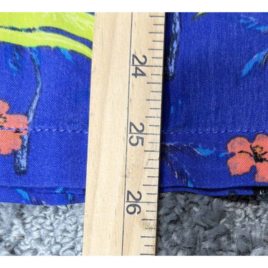 Trunks Surf & Swim Co Hawaiian Button Up Shirt Toucan Parrot Bird Mens Large