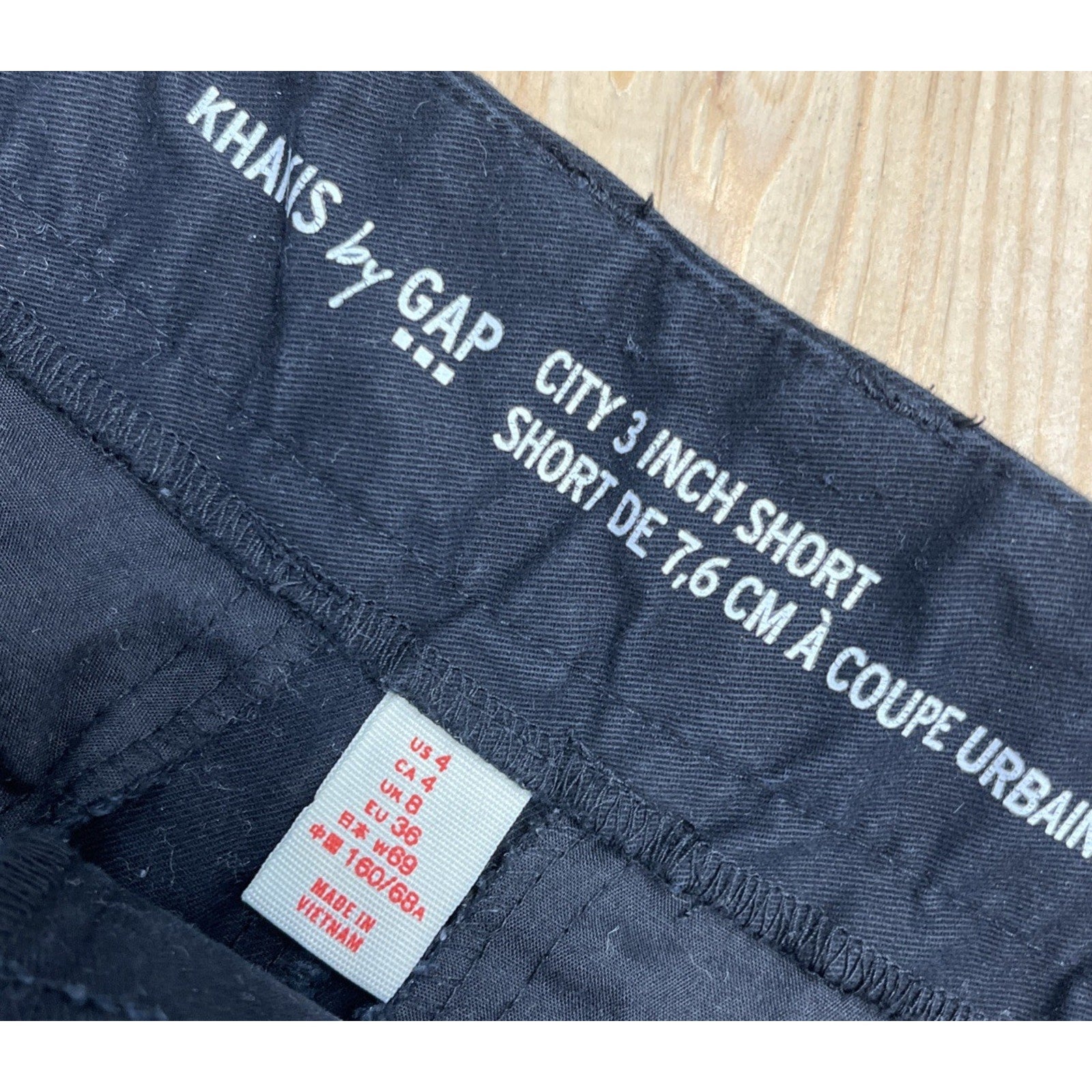 Khakis By Gap Shorts Womens 4 Black City 3 Inch Short Preppy Sexy Edgy Casual