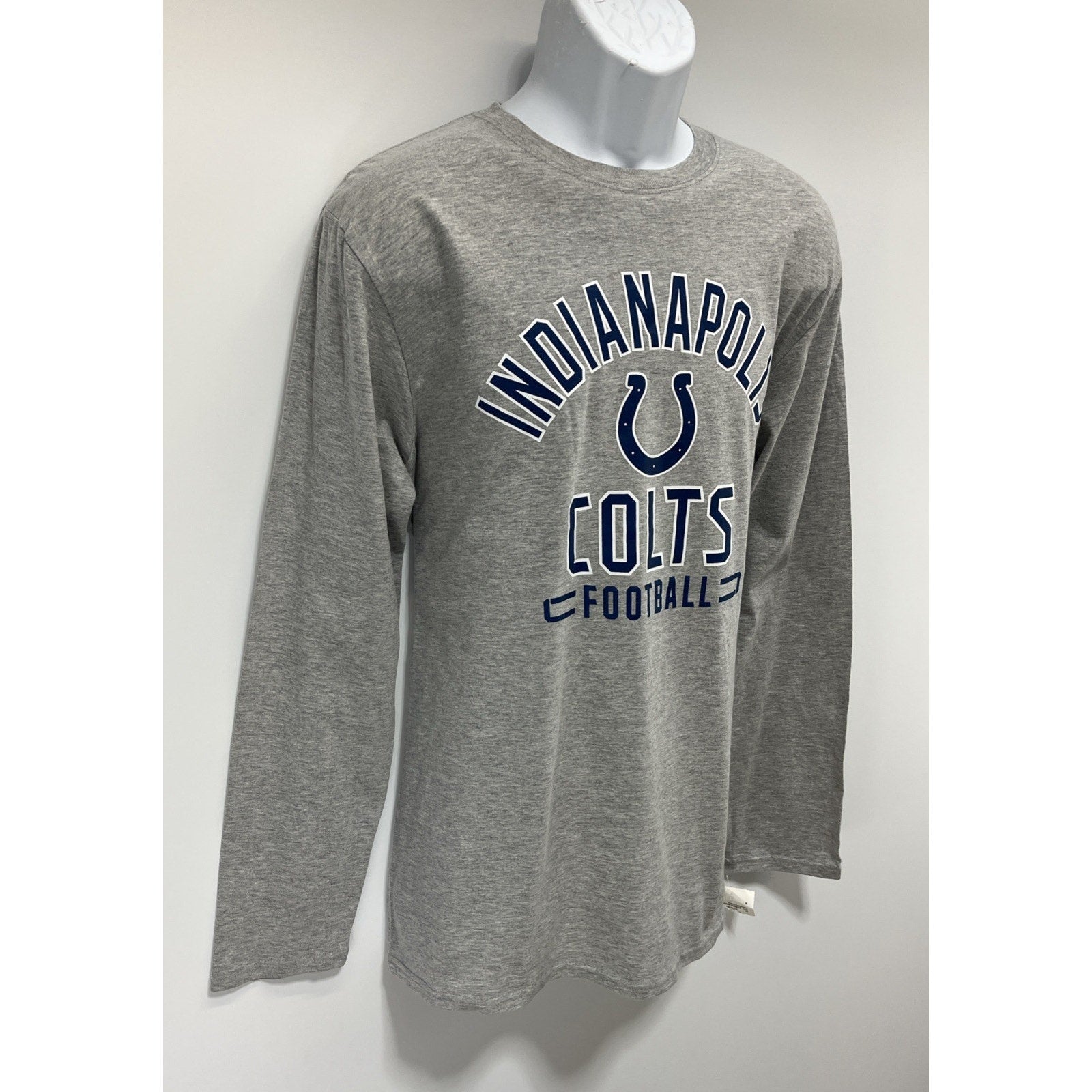 NWT NFL Indianapolis Colts Men Size Gray L Long Sleeve Shirt