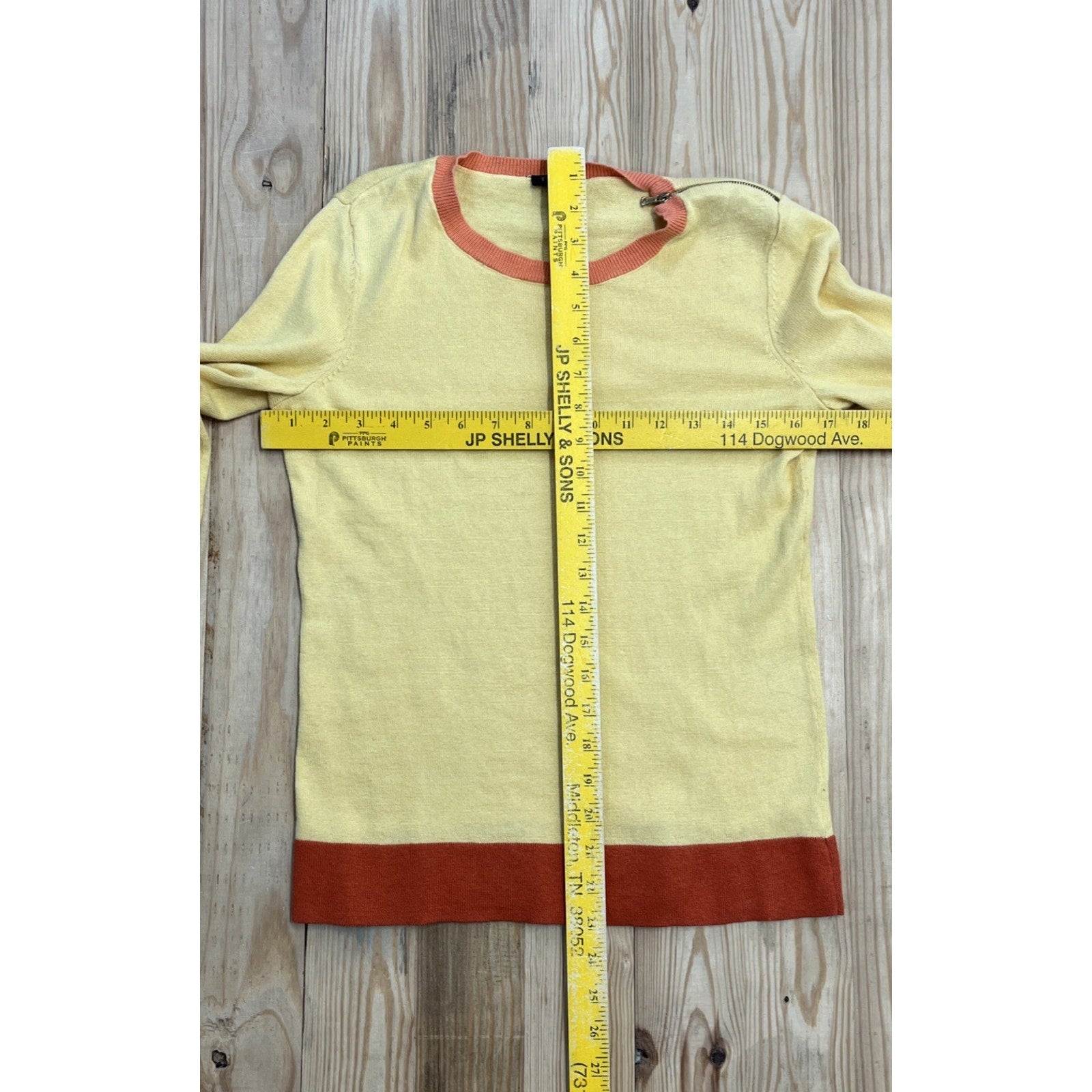 Talbots Petites Women's Small Petite Yellow Crewneck Pullover Sweater Angora