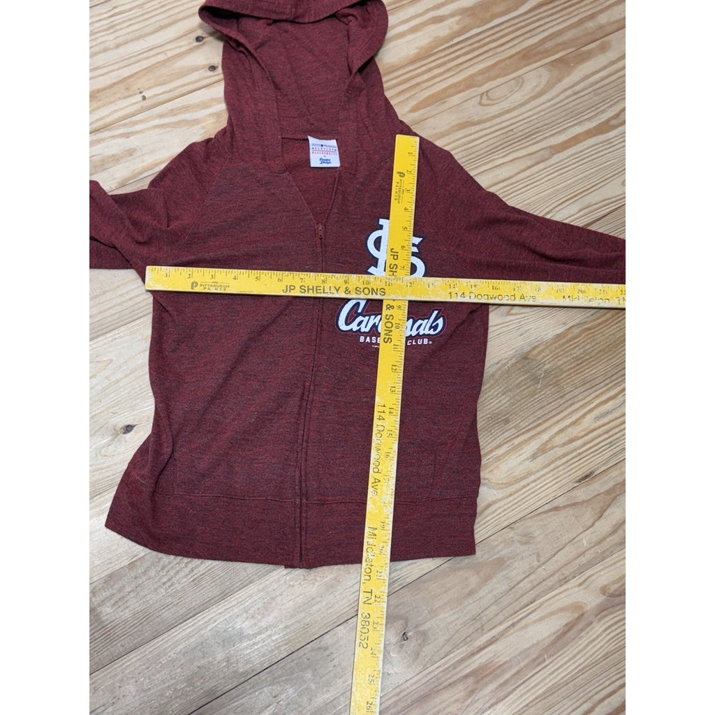 Genuine Merchandise Campus Lifestyle MLB St Louis Cardinals Zip Hoodie Jr XS