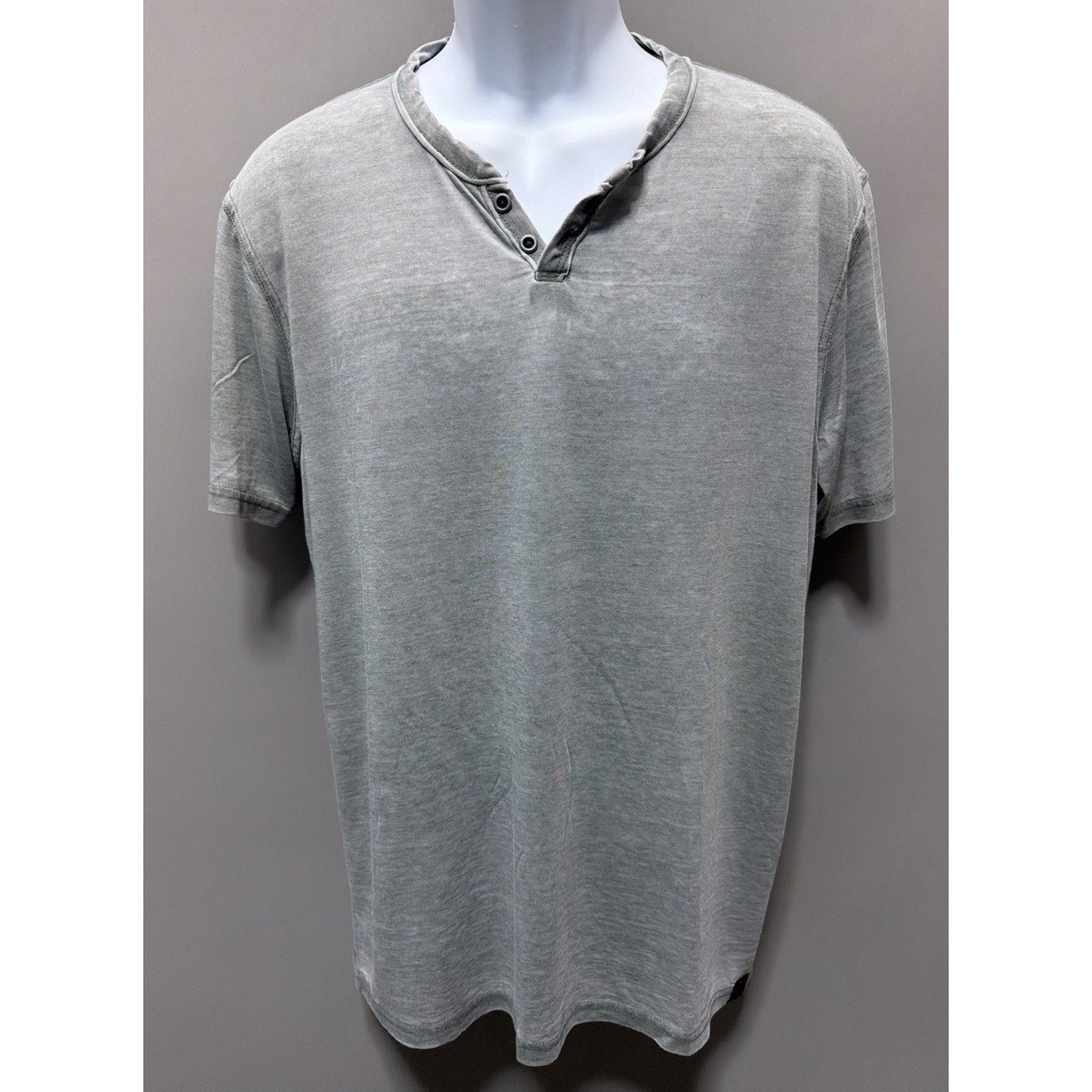 Lucky Brand Mens Venice Burnout Short Sleeve T-Shirt L Green