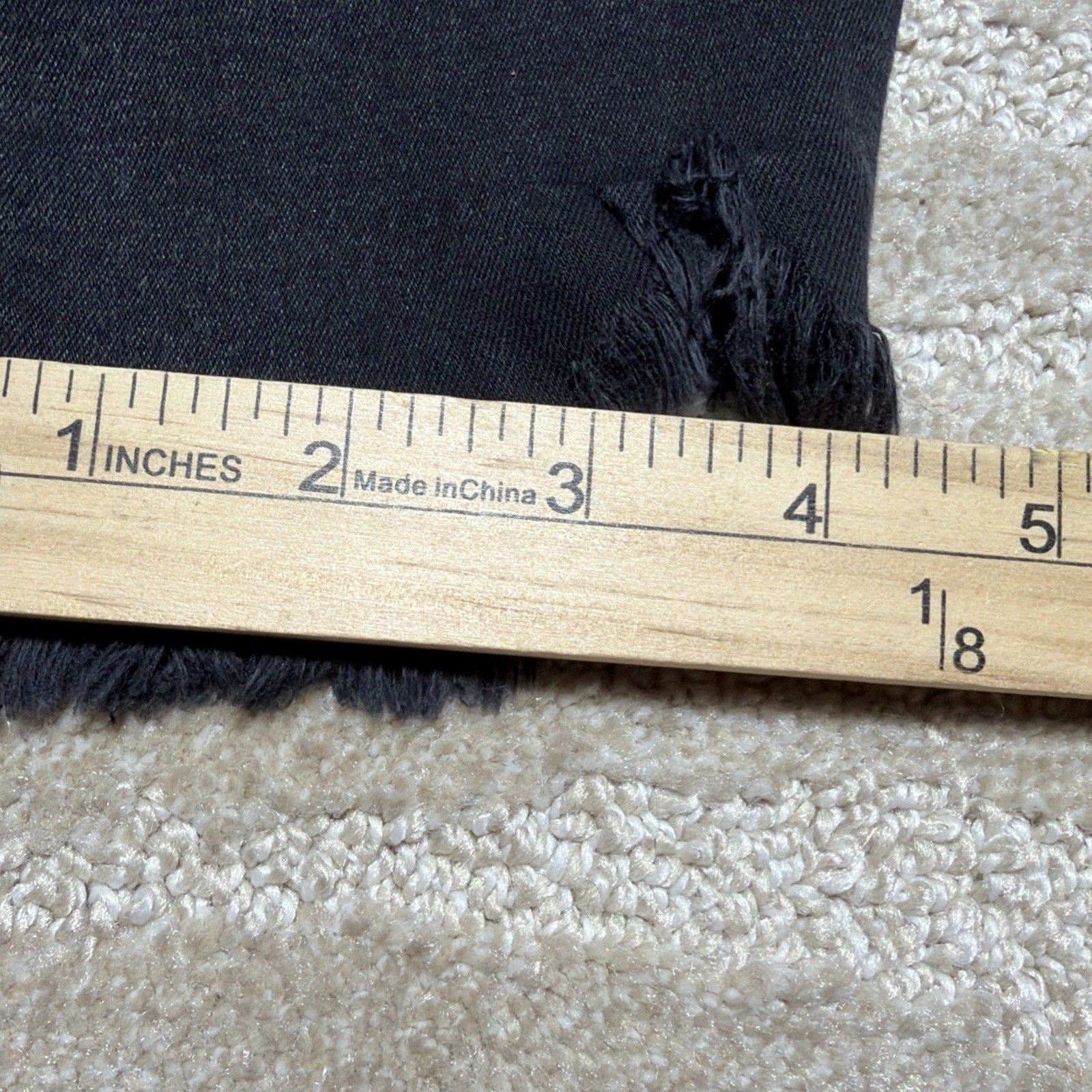 Womens 3/25 Kancan Jeans Black Skinny Distressed Dark Wash