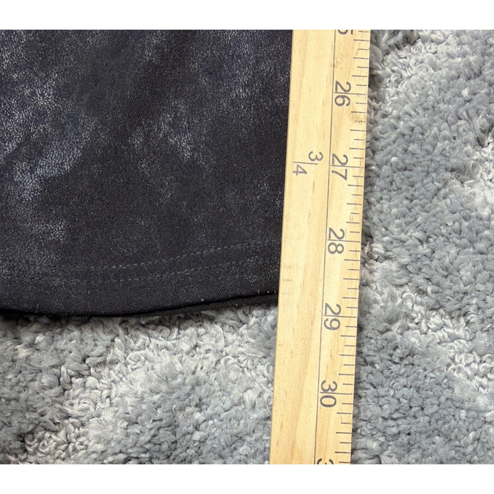 Silence + Noise Mixed Fabric Straight High Rise Faux Leather Jeans Size 31