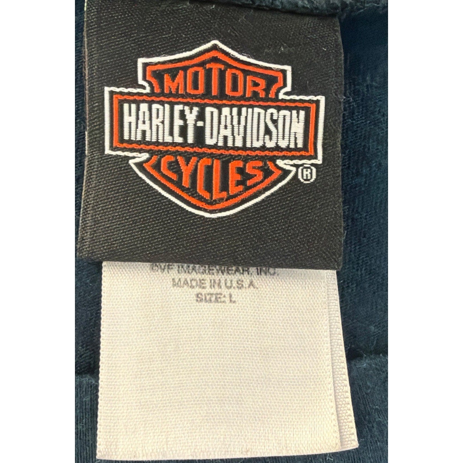 Harley Davidson Savannah Georgia Women’s L Navy Long Sleeve Shirt Made In USA