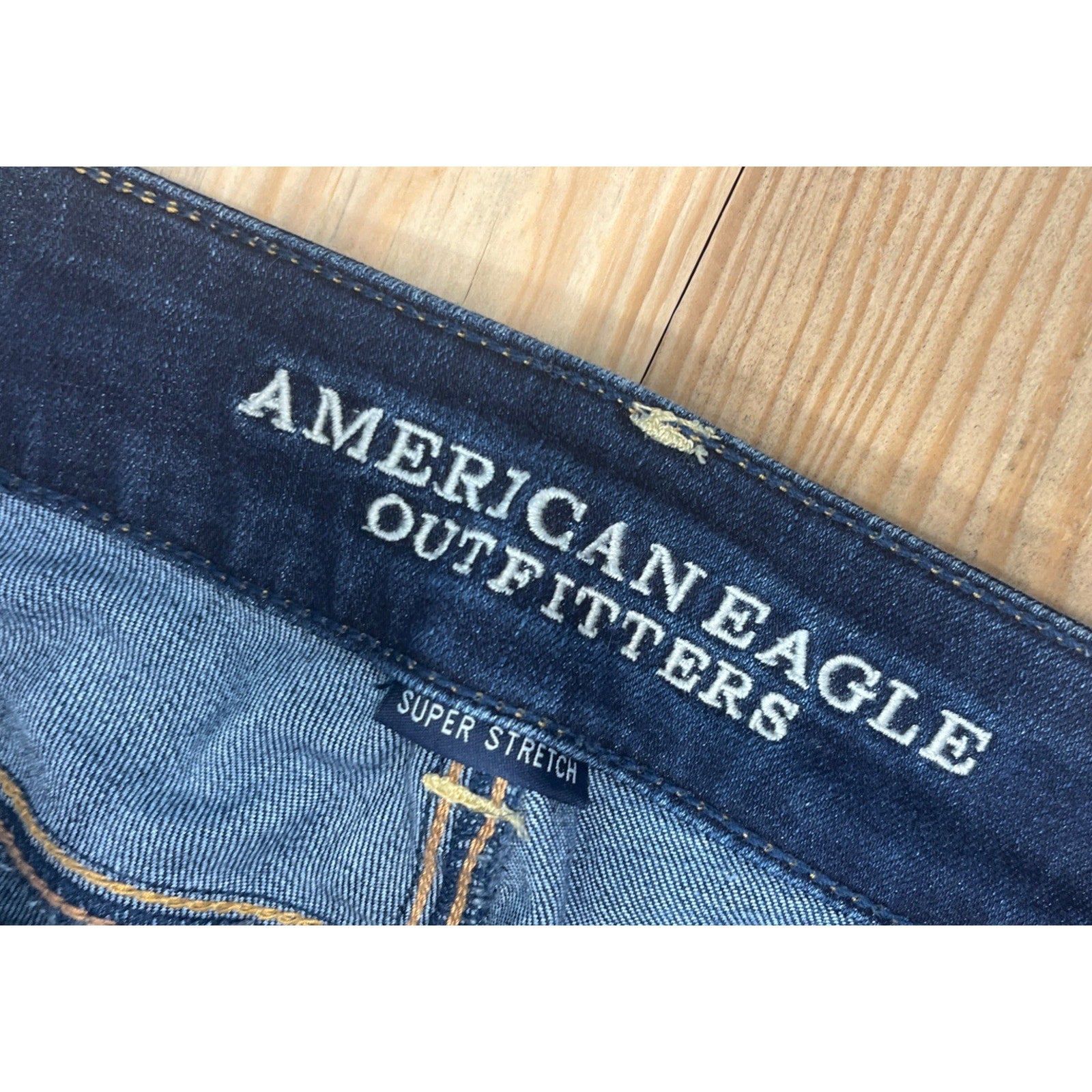 American Eagle Outfitters Artist Crop Stretch Jeans Womens 4 Dark Blue Denim