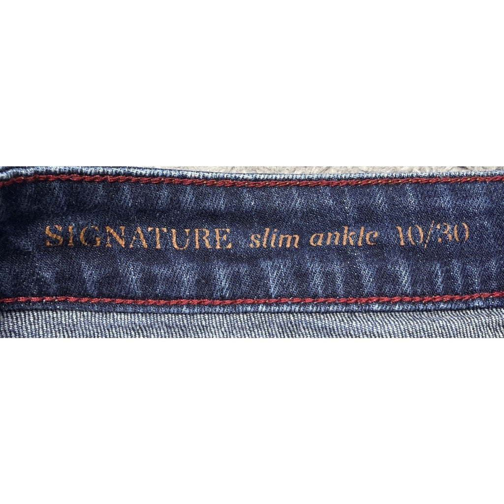 Talbots Women Signature Slim Ankle Jeans Dark Wash Blue Size 10/30