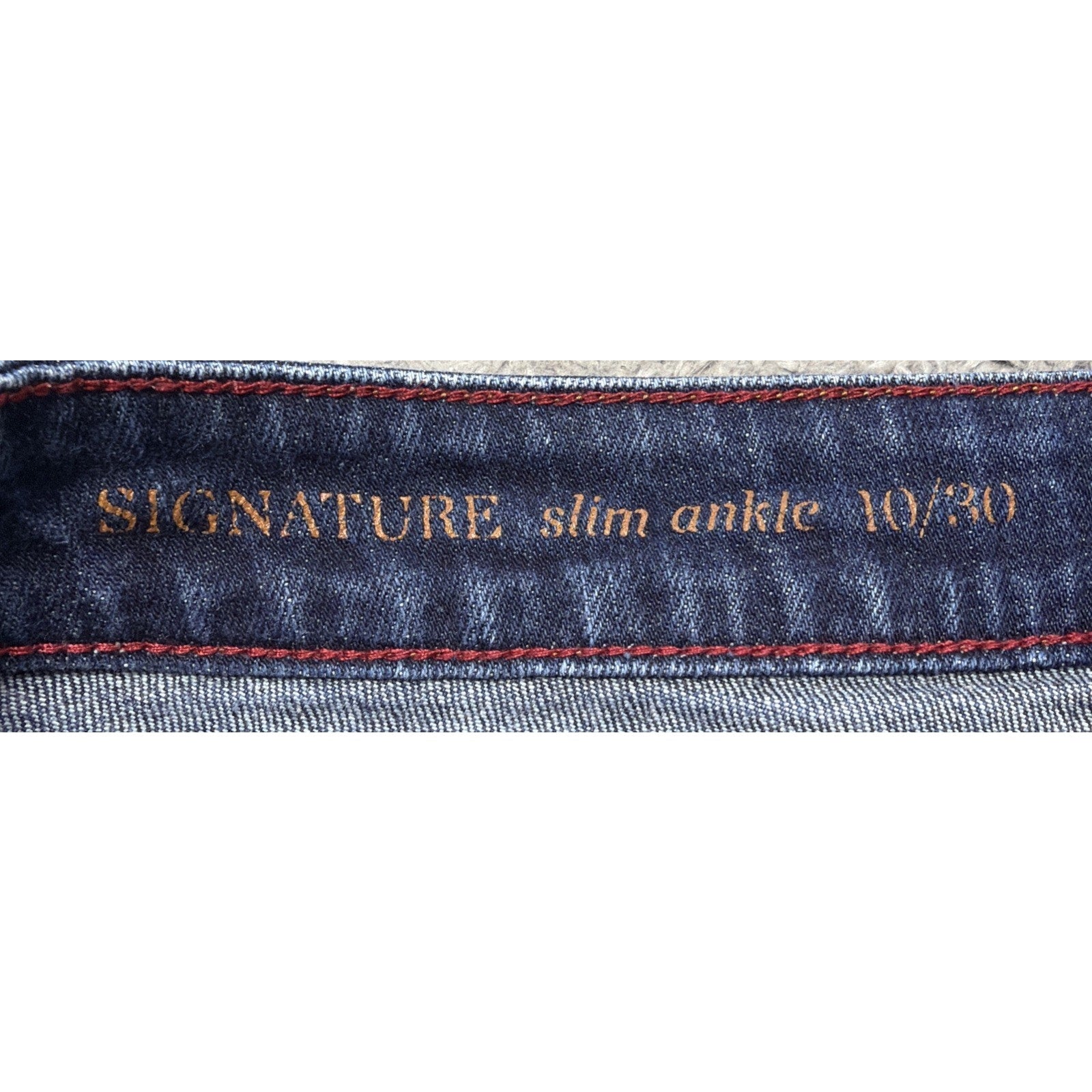Talbots Women Signature Slim Ankle Jeans Dark Wash Blue Size 10/30